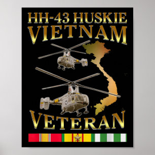 Poster Hh 43 Huskie Helicopter Vietnam Veteran Hh- 43 Vie