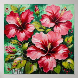 Poster Hibisco Ousado em Flor – Floral Tropical