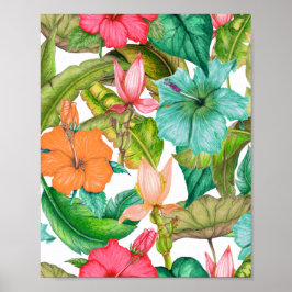 Poster Hibiscus Floral Tropical Havaiana