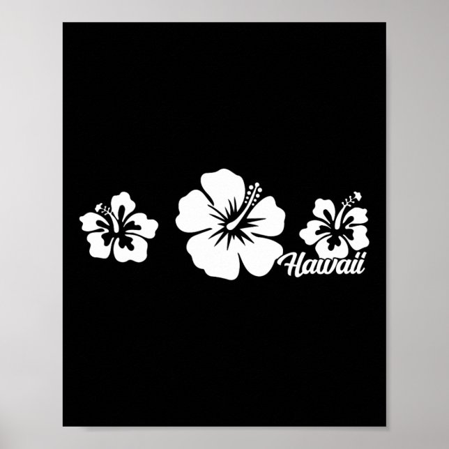 Poster Hibiscus Flower Hawaii Aloha Hawaiian Islands Beac (Frente)