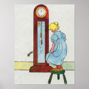 Poster Hickory, Dickory, Mãe Dock Goose Nursery Rhyme