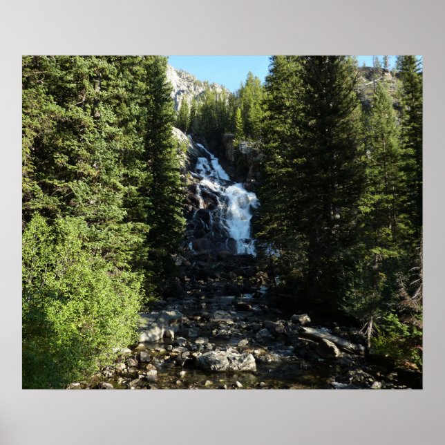Pôster Hidden Falls no Parque Nacional Grand Teton (Frente)
