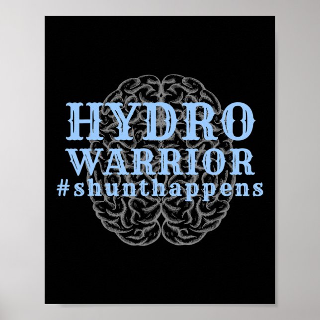 Poster Hidrocephalus Walk Hydro Warrior Shunt Happens (Frente)