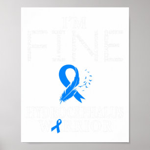 Poster Hidrocephalus Warrior Eu sou Fine Feather