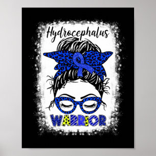 Poster Hidrocephalus Warrior Messaging Bun Blue Ribbon Le