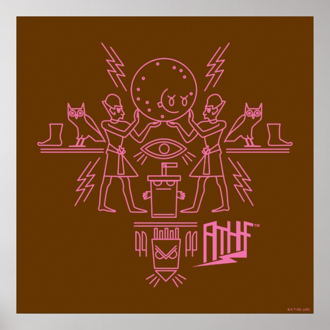 Poster Hieroglifo da Força de Fome de Aqua Teen (Frente)