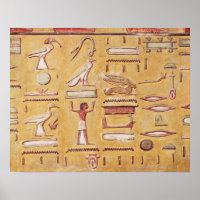Hieroglifos, do Tumbo de Seti I