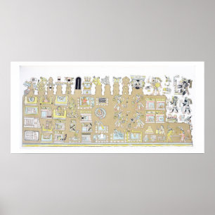 Poster Hieroglyphics mexicanos, 'de DES Cordillieres de