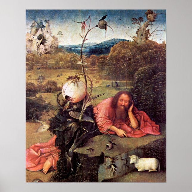 Pôster Hieronymus Bosch-Meditator Rua. (Frente)