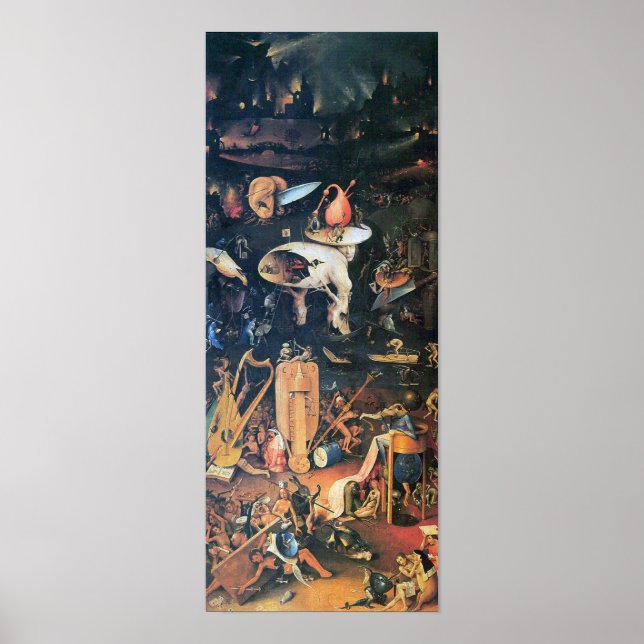 Poster Hieronymus Bosch - O Jardim das Delícias, Inferno (Frente)