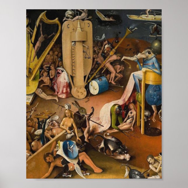 Poster Hieronymus Bosch - O Jardim do Inferno (Frente)