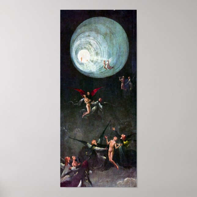 Poster Hieronymus Bosch - O voo para o céu (Frente)