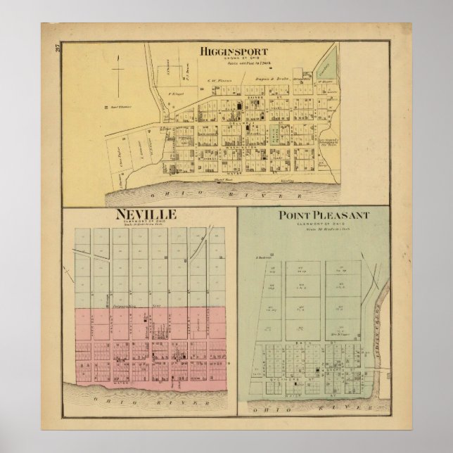 Pôster Higginsport, Ohio (Frente)