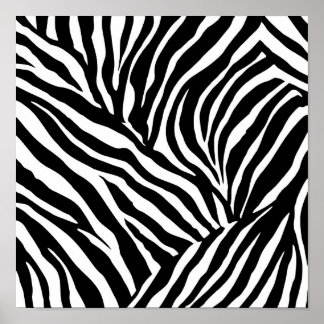 Poster High-Contrast Zebra Stripes Coloring Page Template