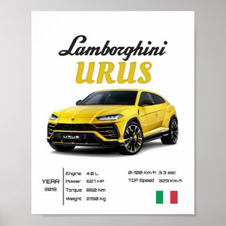 Poster High-End Automotive Print | Italian Super SUV Urus