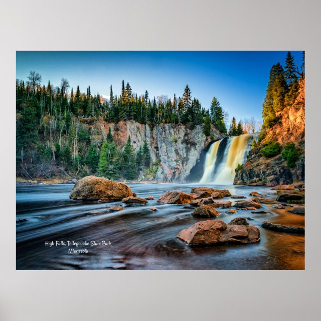 Poster High Falls, Parque Tettegouche, Minnesota (Frente)