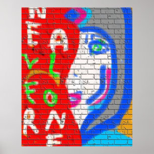 Poster High Priestess Never Alone Love Evolve Graffiti