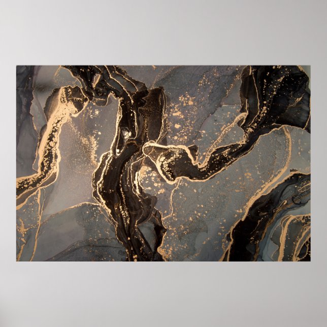 Poster High resolution. Luxury abstract fluid art paintin (Frente)