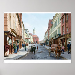 Poster High Street Kilkenny c1895 Irlanda