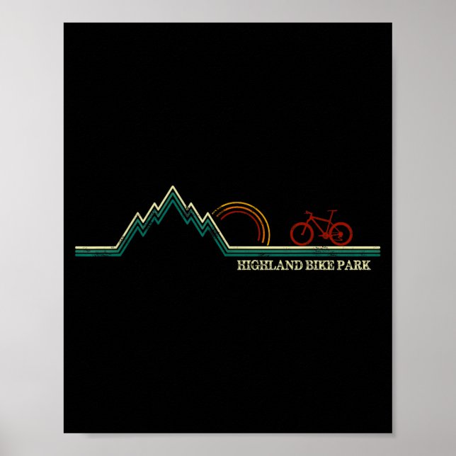 Poster Highland Bike Park New Hampshire Mountain Biking  (Frente)