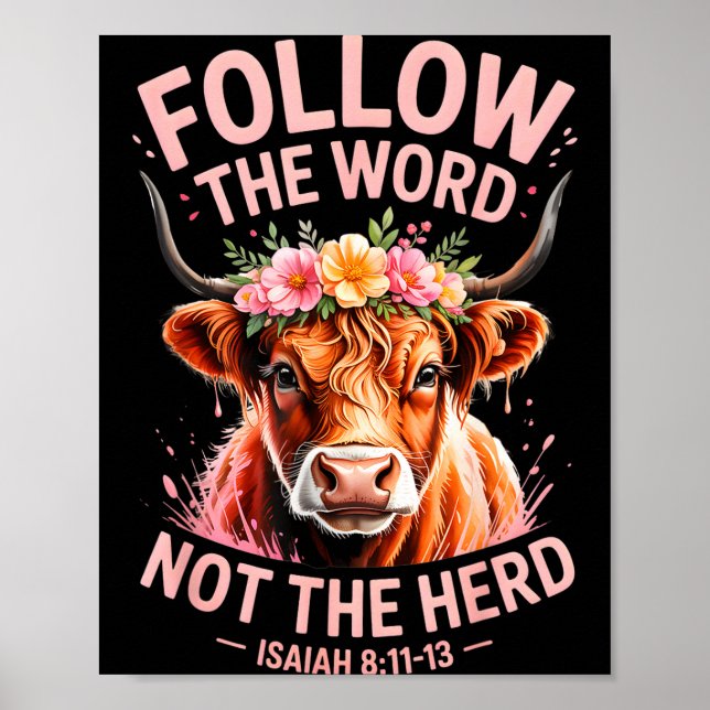 Poster Highland Cow Christian  (Frente)
