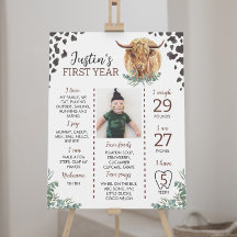 Highland Cow First Birday - Sinal de Marco