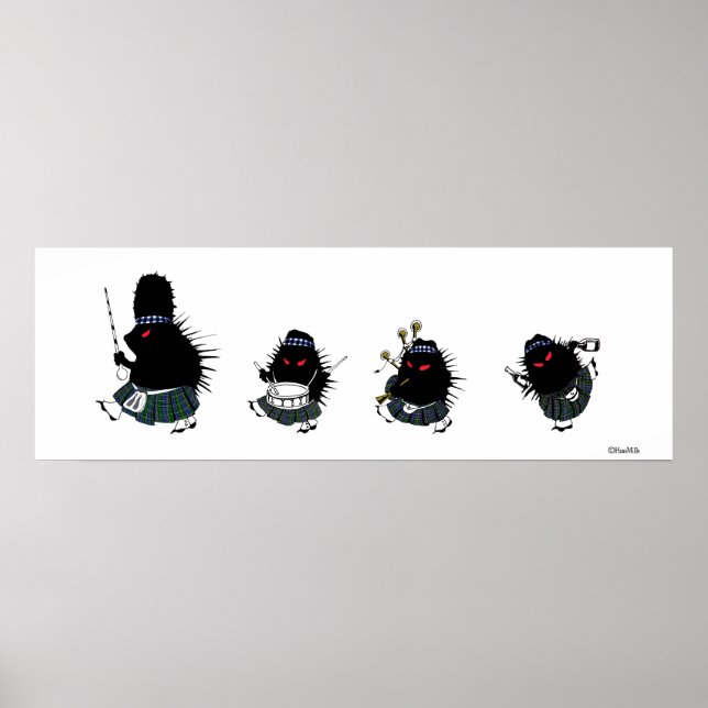 Pôster Highland Hedgehogs (Frente)