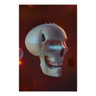 Pôster Highrise Living on Skull Asteroid 42-C