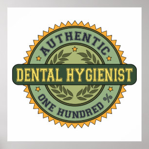 Pôster Higienista dental autêntico