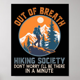 Poster Hiker De Caminho De Montanha Fora De Ar