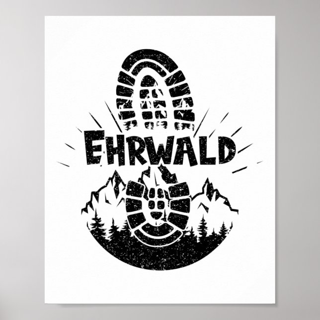 Poster Hiker Ehrwald Tyrol Austria Vacation (Frente)