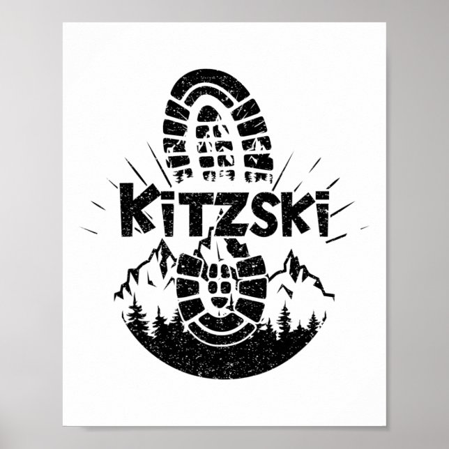 Poster Hiker Kitzski Tyrol Áustria Vacinação (Frente)