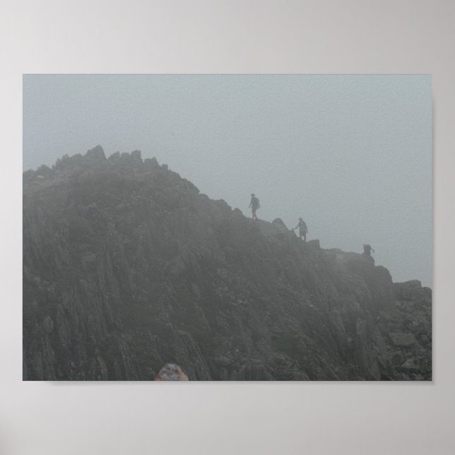 Poster Hikers no Caminho de Faca, Kathadin, Maine (Frente)