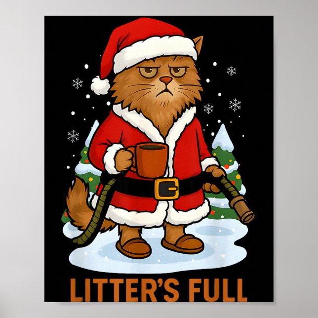 Poster Hilarious Litter’s Full Funny Coffee Cat Lovers Ch (Frente)