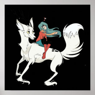 Poster Hilda e Twij, um presente em destaque para um carr