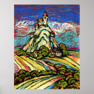 Poster Hill Castle Fantasy