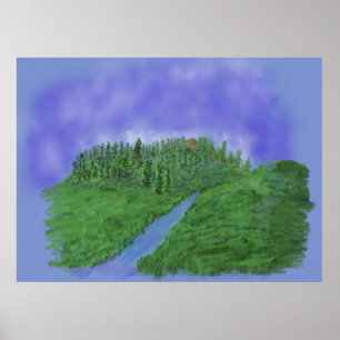 Pôster Hill & stream