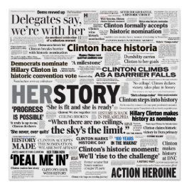 Pôster Hillary 2016 Historic Headline Collage Poster