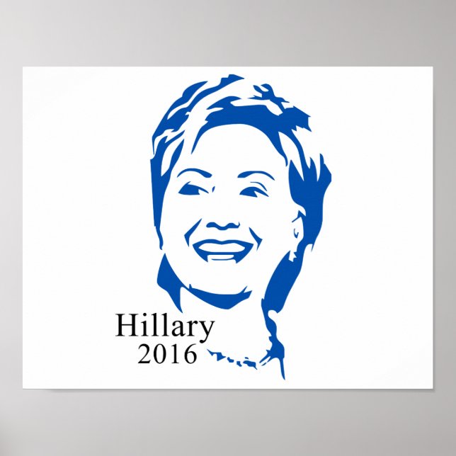 Poster Hillary 2016 Vote Hillary Clinton para Presidente (Frente)