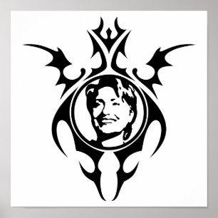 Poster Hillary Clinton design tribal