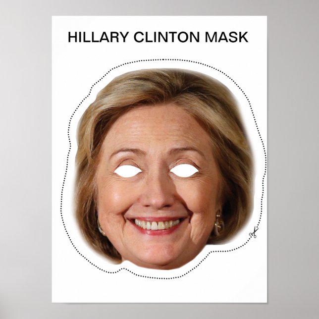 Pôster Hillary Clinton Mask (Frente)