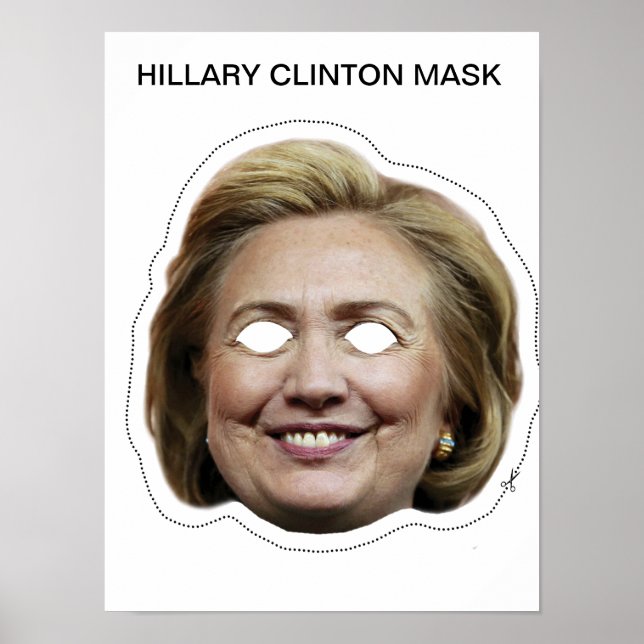 Poster Hillary Clinton Mask (Frente)