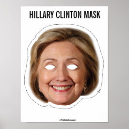 Poster Hillary Clinton Mask Cutout