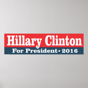 Pôster Hillary Clinton para o Presidente 2016