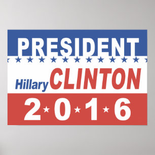Pôster Hillary Clinton para Presidente
