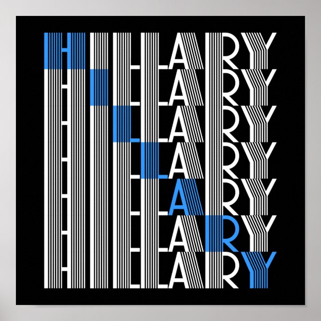 Poster hillary clinton textual (Frente)