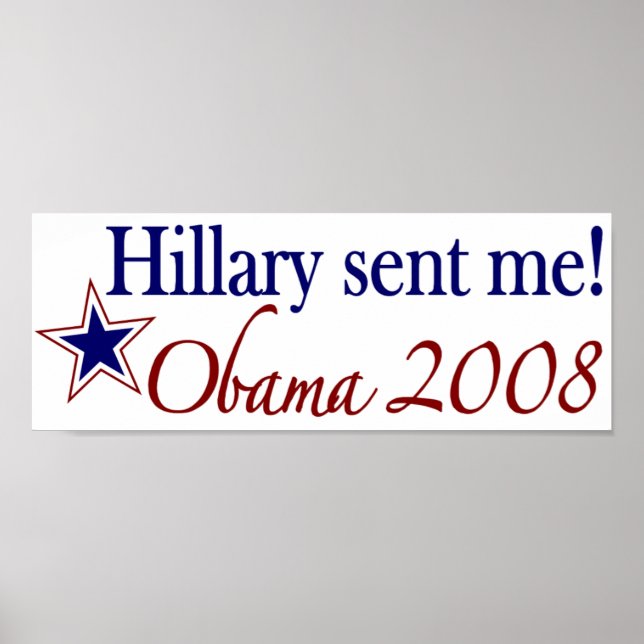 Pôster Hillary Me Enviou! (Obama 2008) (Frente)