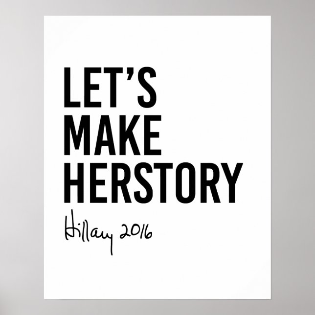 Pôster Hillary - Vamos Fazer a História Dela - (Frente)