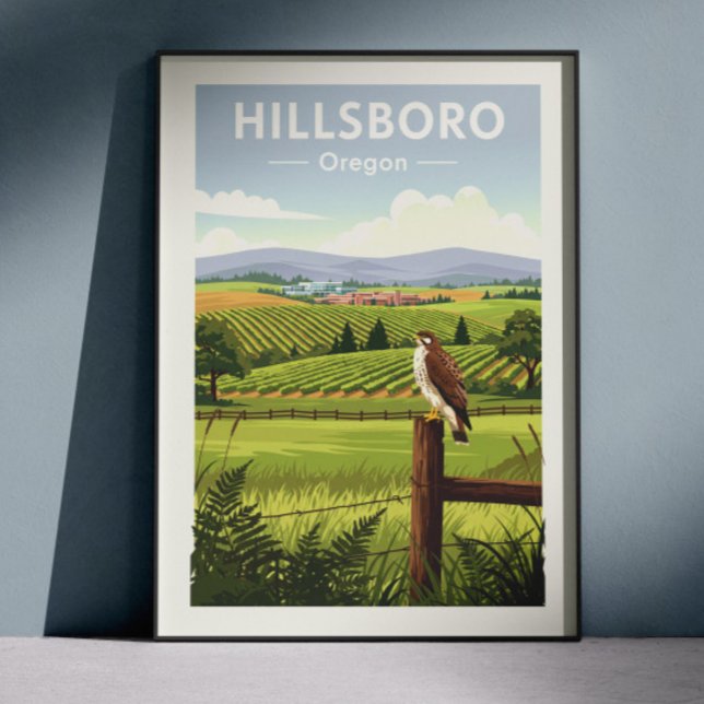 Poster Hillsboro Oregon Antigo (Criador carregado)