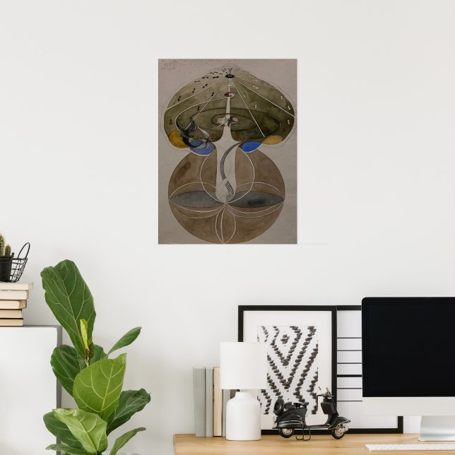 Poster Hilma Af Klint, Árvore Do Conhecimento Nº2 Arte Ab (Escritório em casa)